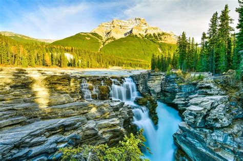 Dry Falls Autumn Waterfalls Highlands Nc Mountains Stock