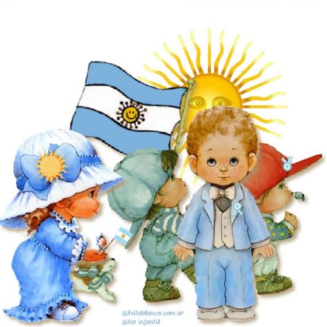 Imágenes infantiles del Día de la Bandera Nacional Argentina