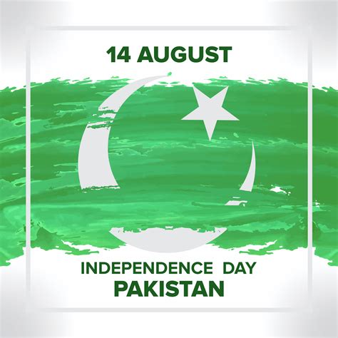 Happy Independence Day 14 August Pakistan Greeting Card 324872 Vector