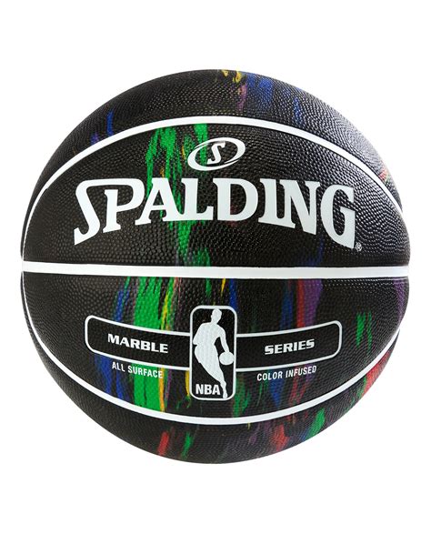 Spalding Nba Marble Series Black Multi Color Outdoor Basketball Spalding