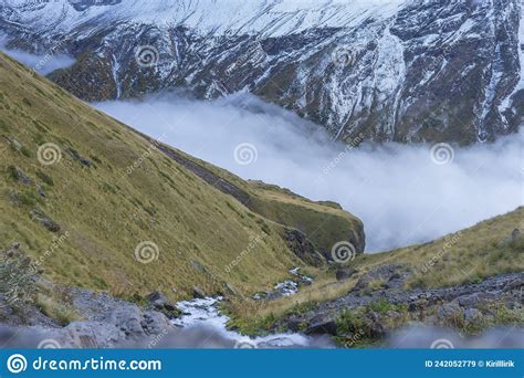 Mountain Waterfall In The Forest Waterfall View Waterfall In