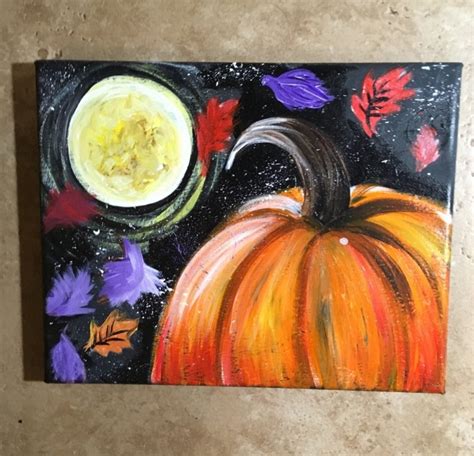 How To Paint A Pumpkin Harvest Moon Tracie Kiernan Step By Step
