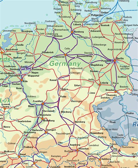 Germany Rail Map Germany Map Ways To Travel