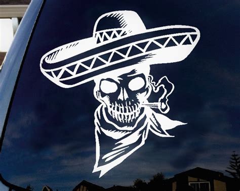 mexican decal skeleton decal vinyl sticker funny decal car truck laptop tumbler yeti wall