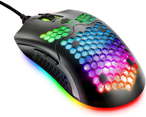 Lightweight Wired Gaming Mouse 26 Rgb Backlit Usb Gaming Mice And 7