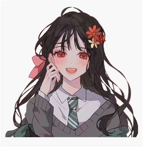 Transparent Anime Smile Png Anime Girl Cute Smile Png Download Kindpng