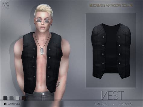 Biker Vest By Mathcope At Tsr Sims 4 Updates