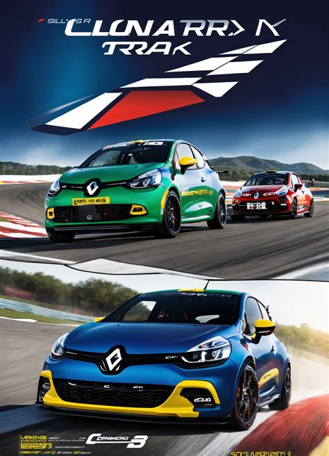 Lexica - Picture a captivating motorsports flyer showcasing three