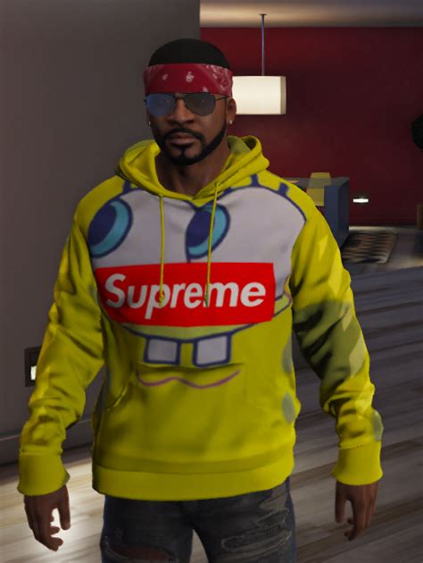 However, the most popular supreme hoodies tend to be some of the simplest—their iconic box logo releases. Hoodie/vest - spongebob supreme/Offwhite retexture 1.1 - GTA5mod.net