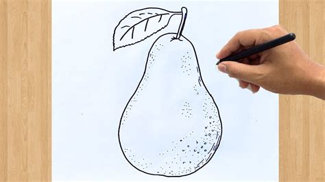 How To Draw A Pear Fruit Drawing Easy Tutorial Step By Step Youtube