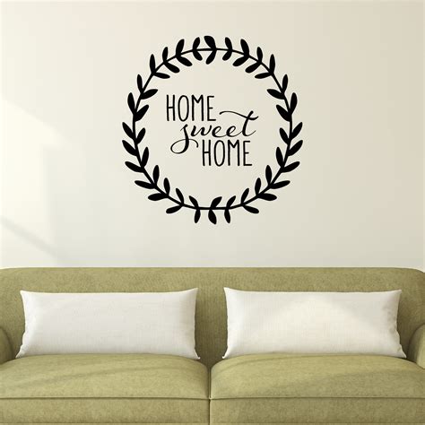 muurstickers sweet home quote wall stickers vinyl lettering word for front door or wall decor