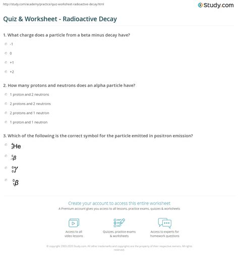Quiz & worksheet