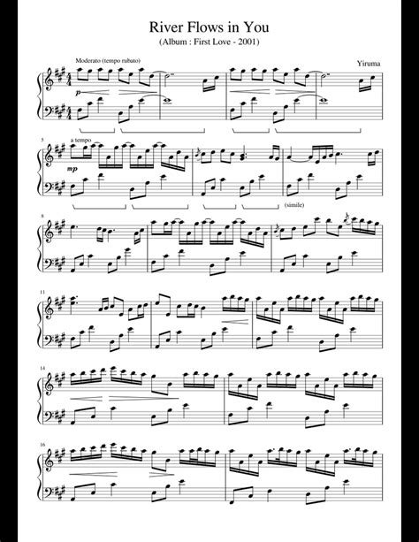 Most of the time yiruma extends the first two chords to become 9th chords, making the progression as follows: River Flows in You - Yiruma sheet music for Piano download free in PDF or MIDI