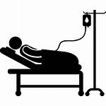 Hospital Bed Icon Patient Person Lying Vector