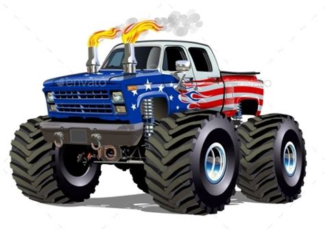 Cartoon Monster Truck Monster Trucks Trucks Monster Truck Art