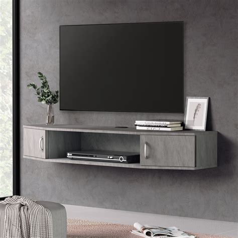 Fitueyes Floating Tv Stand For Tvs Up To 50 Gray
