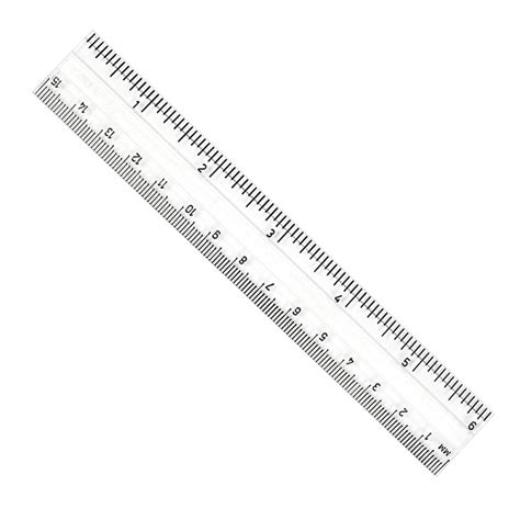 Clear Plastic 6 Ruler Inchesmetric Chl80610 Charles Leonard Rulers