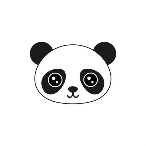 Cute Panda In The Doodle Style Vector Illustration For Children