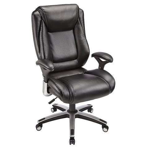 Realspace Endsleigh Executive Big And Tall Bonded Leather Chair Satin