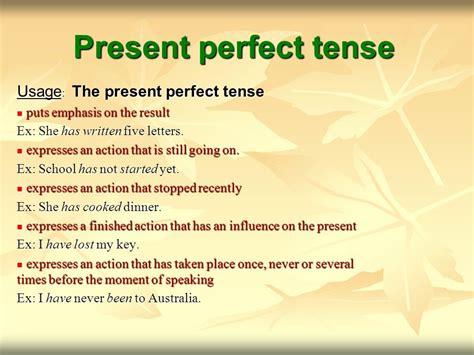 I've worked here since i left school. Present Perfect Progressive Tense Examples | Les Baux-de ...