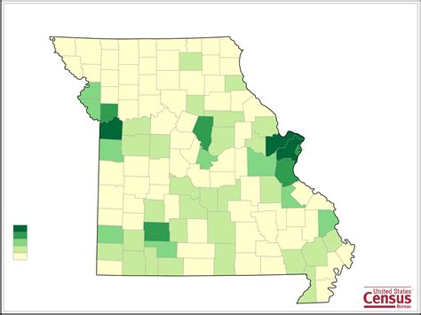 Missouri County Population Map Free Download