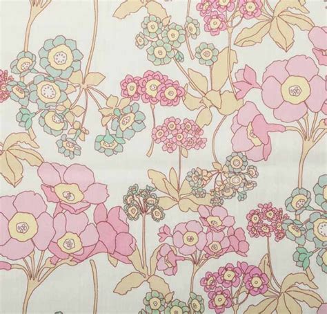 Pastel Floral Print Fabric 100 Cotton Apparel Fabric Home Etsy