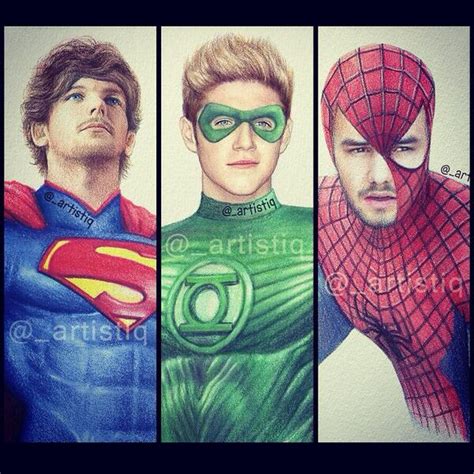 One Direction Superhero Drawings
