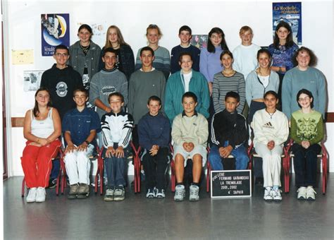 Photo de classe 4ème4 de 2001, Collège Fernand Garandeau  Copains d'avant