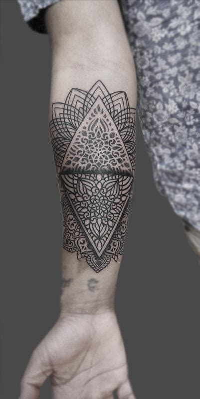 Dotwork Linework Mandala Forearm Tattoo By Obi Tattoonow