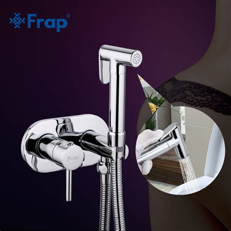 Frap Bidet Faucet Brass Shower Tap Single Handle Wall Mount Hand Held Bidet Sprayer Crane Round