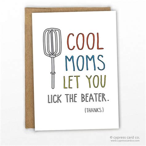 Happy Mothers Day Card Cool Moms By Cypress Card Co 100 Recycled Boutique Cards Made In
