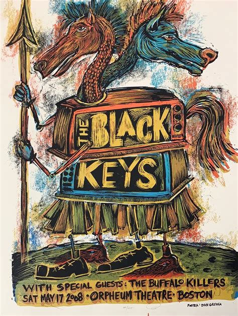 The Black Keys 2008 Dan Grzeca Poster Boston Ma The Orpheum The