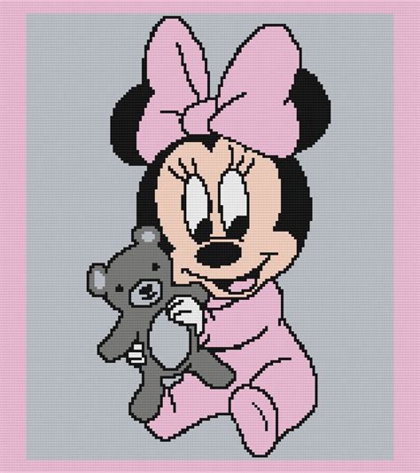 Mickey And Minnie Mouse Crochet Graph Pattern Bundle Etsy