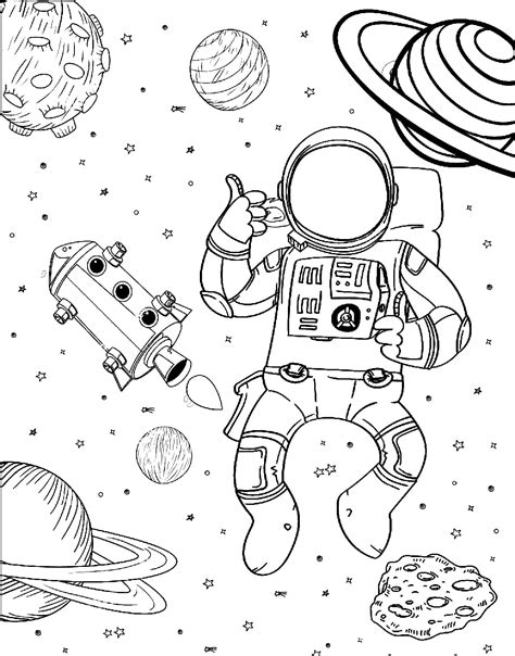 Astronaut Coloring Colorear Astronauta Para Astronaute Dibujo Coloriage Images And Photos Finder