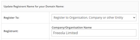 Freeola Help And Support Domain Registrant Address Change