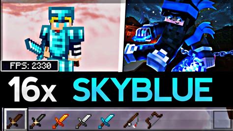 Xverzoid Skyblue 16x Mcpe Pvp Texture Pack Fps Friendly Youtube