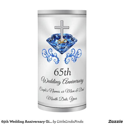 65th Wedding Anniversary T Ideas For Parents Flameless Candle
