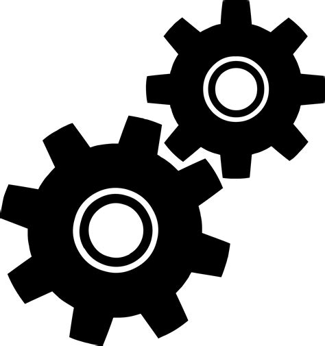 Gears Clipart Black And White Gears Black And White Transparent Free