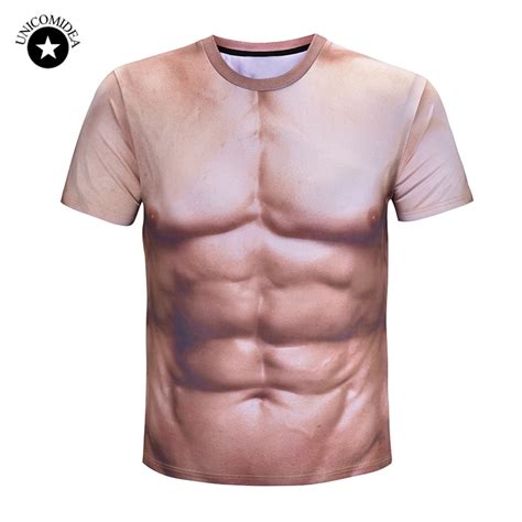 Funny 3d Muscle Print T Shirt For Men Funny T Shirt
