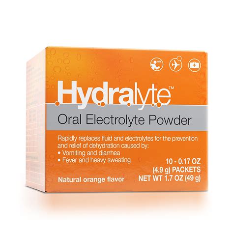 Hydralyte Electrolyte Powder Orange 10 Ct