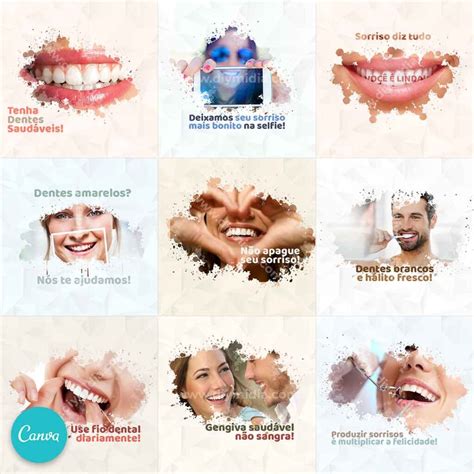 Dentista Odontologia v Pack Editável Canva Premium