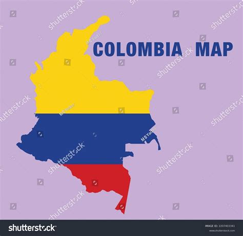 Map Of Colombia Map Colombia Of Vector Design Royalty Free Stock