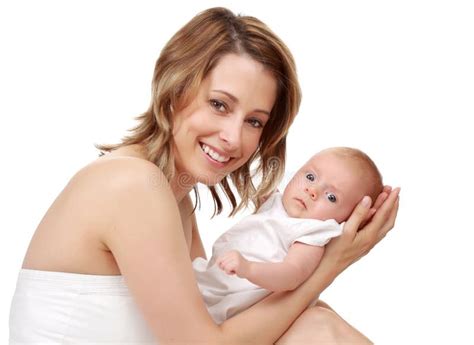 Mother Holding Her Baby Stock Image Image Of Woman Motherhood 9557279