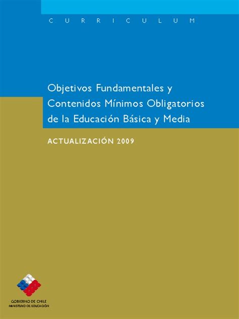 Bases Curriculares Curriculum Nacional Mineduc Chile