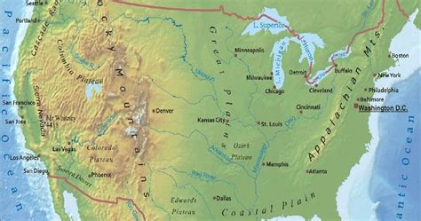 Map Of Usa Mountain Ranges Map