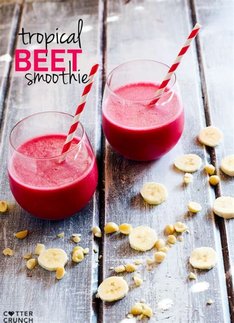 Tropical Beet Smoothie Endurance Drink Recipe Cotter Crunch