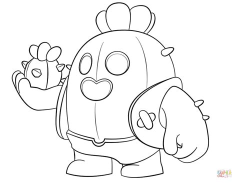 20 Best Pictures Brawl Stars Spike Coloring Pages Spike Kleurplaat