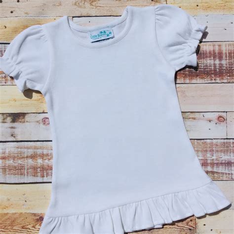 Girls Ruffle Short Sleeve T-Shirt – Little Blanks, LLC