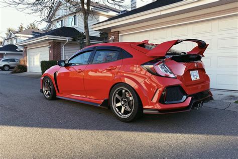 2017+ civic type r turbo (fk8) general discussion forum. Honda Civic Type-R FK8 Red Rays Volk TE37 | Wheel Front