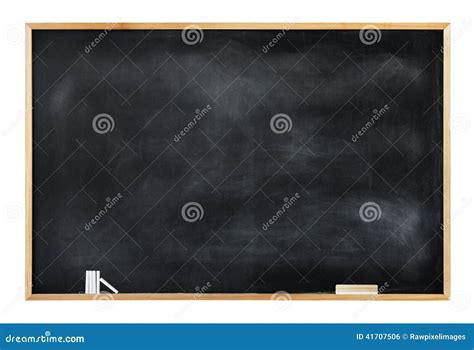 An Empty Blackboard With A Copy Space For Text And The Teacher Shows A